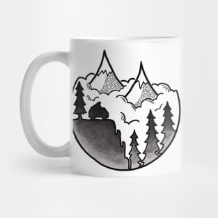 Parked out by a Mountain to admire the view Mug